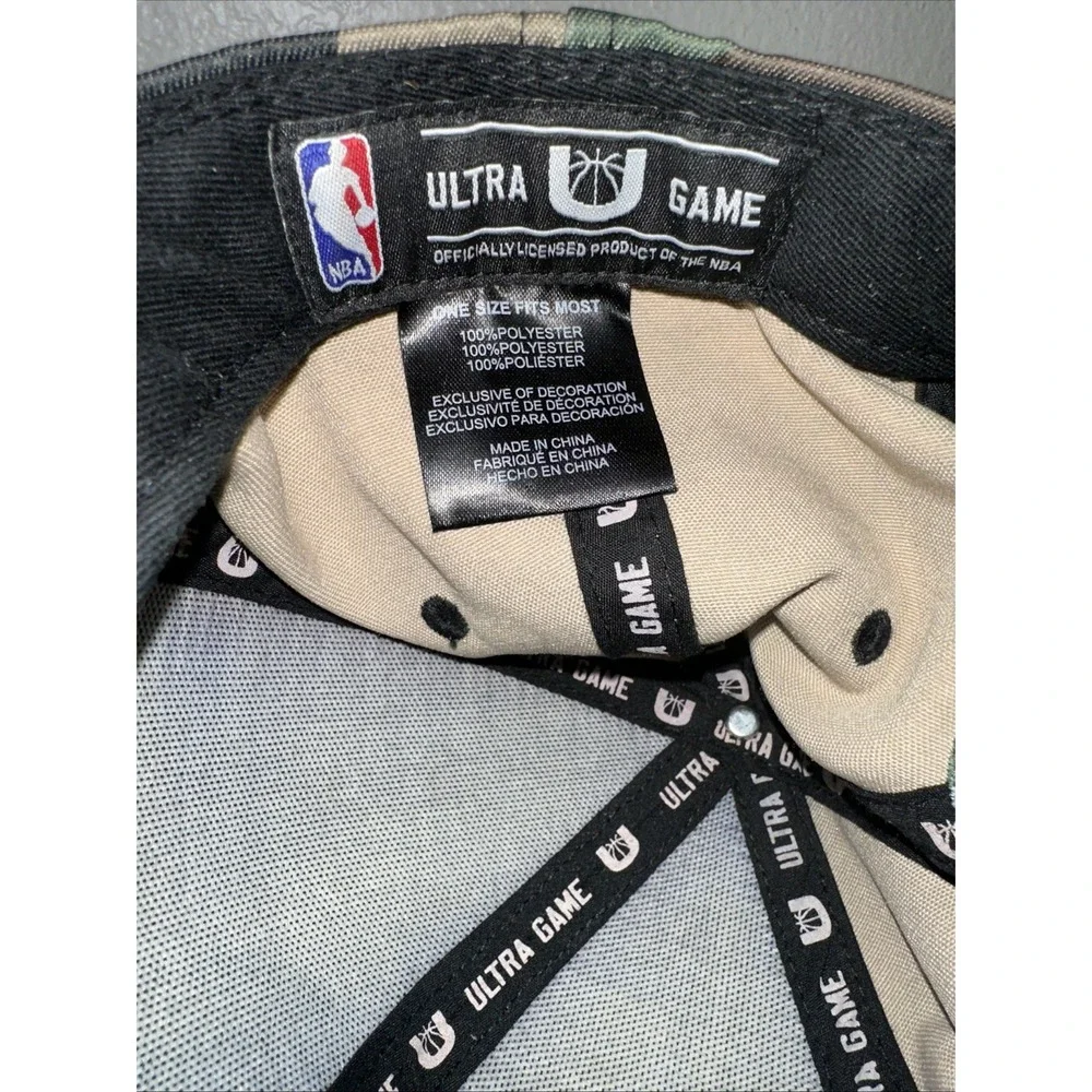 Ultra Game NBA Boston‎ Celtics Embroidered Logo Adjustable Snapback Camo Hat Cap